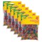 Pony Beads, Assorted Transparent Colors, 400 Pieces Per Pack, 6 Packs